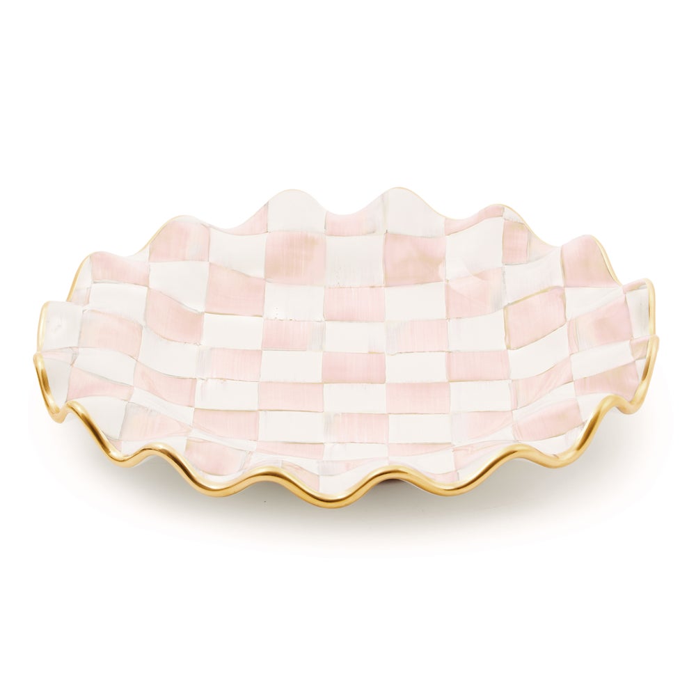MACKENZIE-CHILDS Mackenzie-chilllds Rosy Check Fluted Ceramic Dinnerware - Image 5