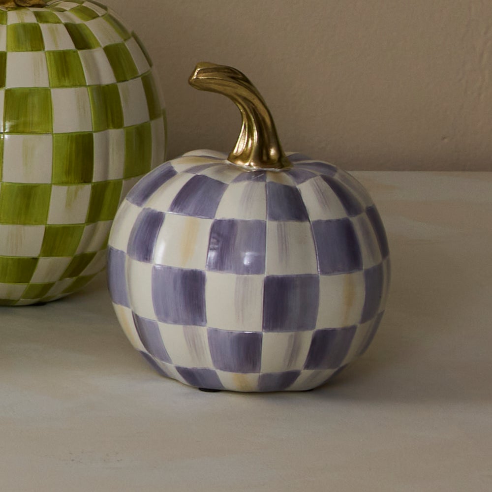 Mackenzie-chilllds Violet Check Mini Pumpkin - Image 2