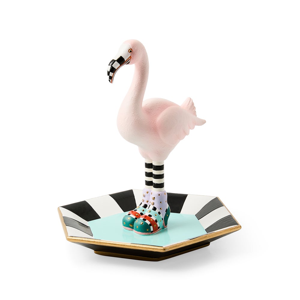 MACKENZIE-CHILDS Mackenzie-chilllds Patience Brewster Sheila Flamingo Trinket Dish