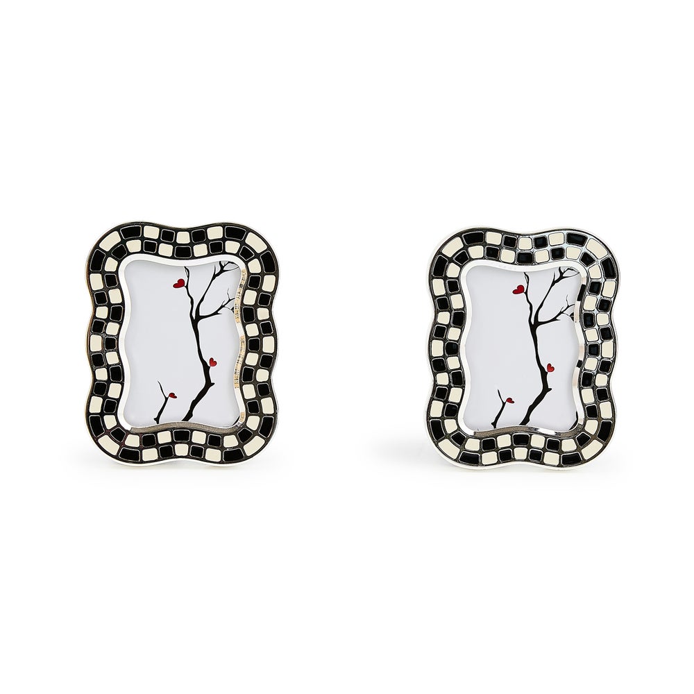 Mackenzie-chilllds Wavy Check Silver Plated Frame - Image 4